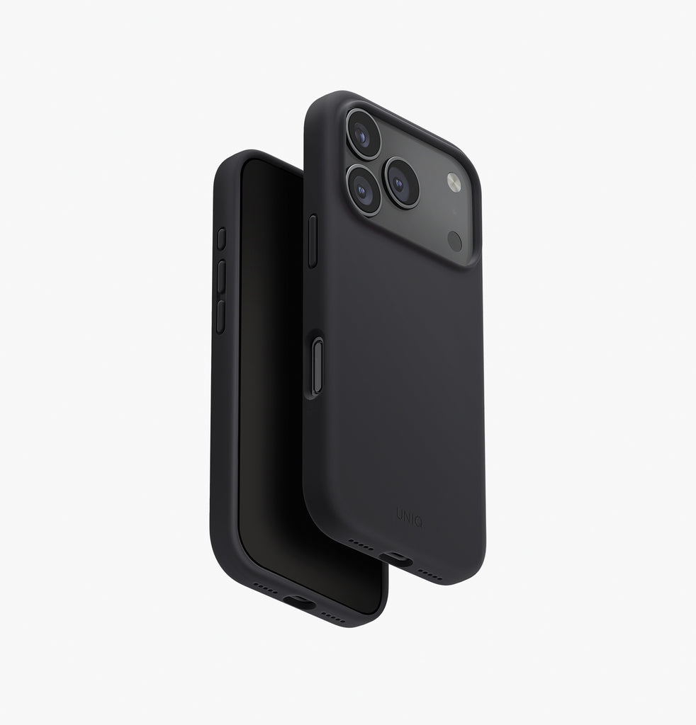 Uniq Hybrid Lino MagSafe Case for iPhone 17 Pro | Charcoal Gray