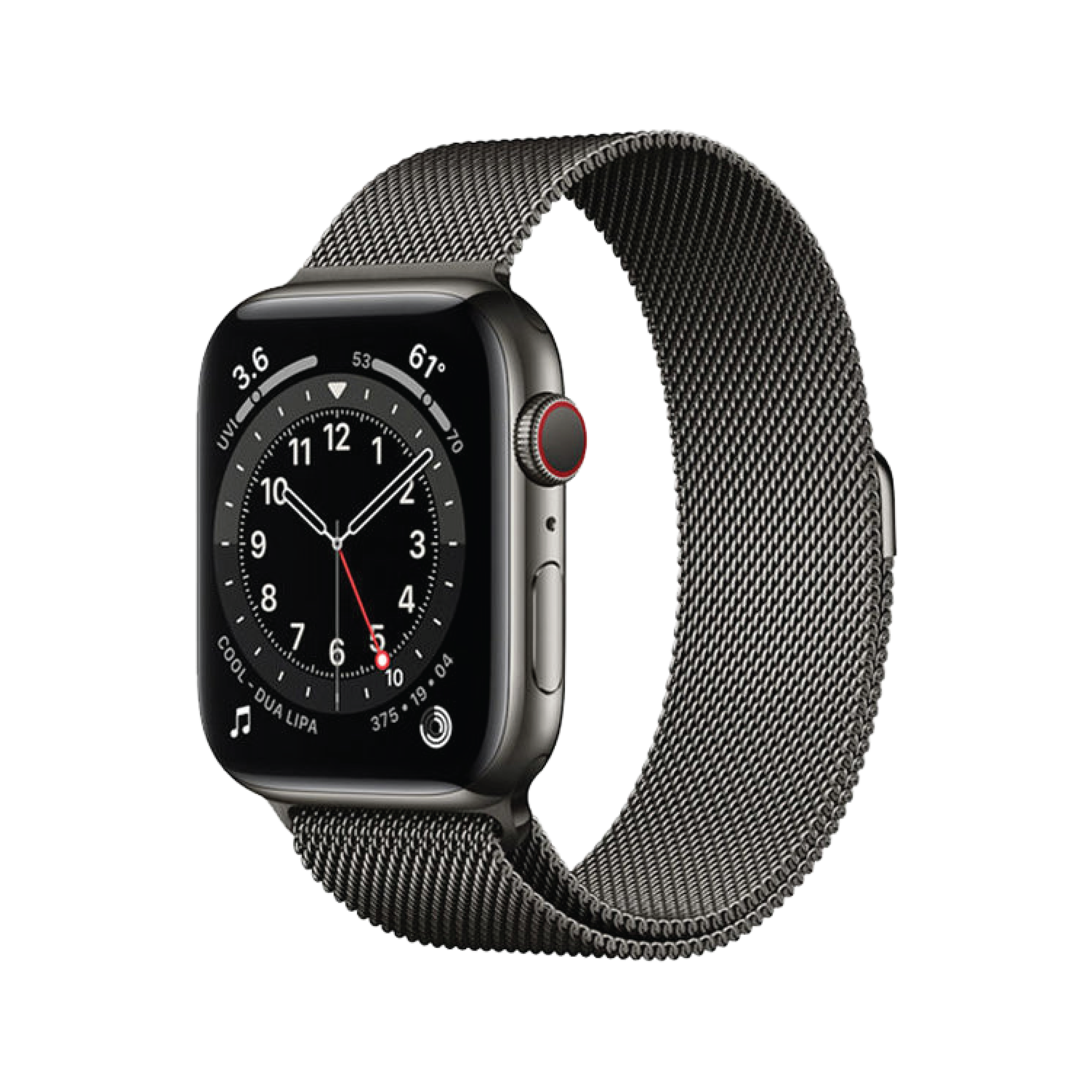 Apple Watch Series 6 GPS + Cellular, 44mm Graphite Stainless Steel Case with Graphite Milanese Loop