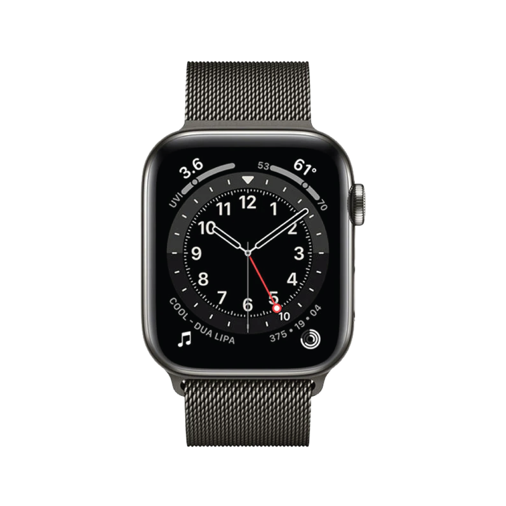 Apple Watch Series 6 GPS + Cellular, 44mm Graphite Stainless Steel Case with Graphite Milanese Loop