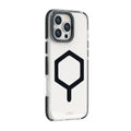 LZEL iPhone 16 Pro Max MagHexa Defender Clear Case | Black/Gray