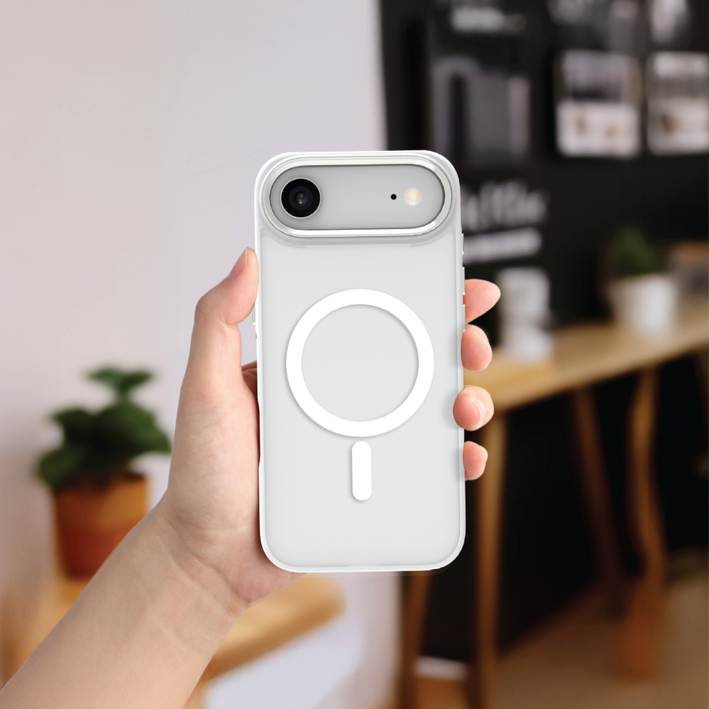 LZEL MagHexro Matte Case for iPhone Air | White