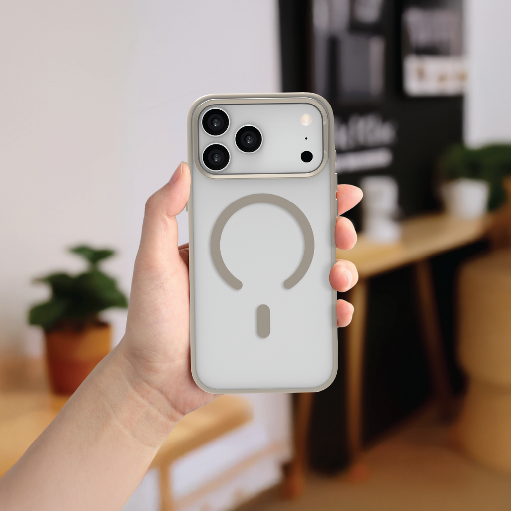 LZEL MagHexro Matte Case for iPhone 17 Pro | Titanium