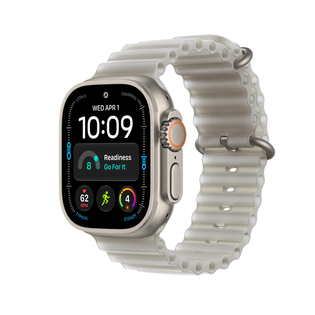 Apple Watch Ultra 4 GPS + Cellular 49mm Natural Titanium with Translucent Grey Ocean Band