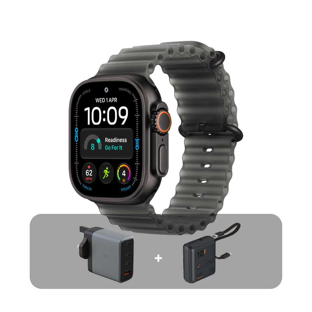 Apple Watch Ultra 4 GPS + Cellular, 49mm Black Titanium Case with Translucent Black Ocean Band + Bundle Offer