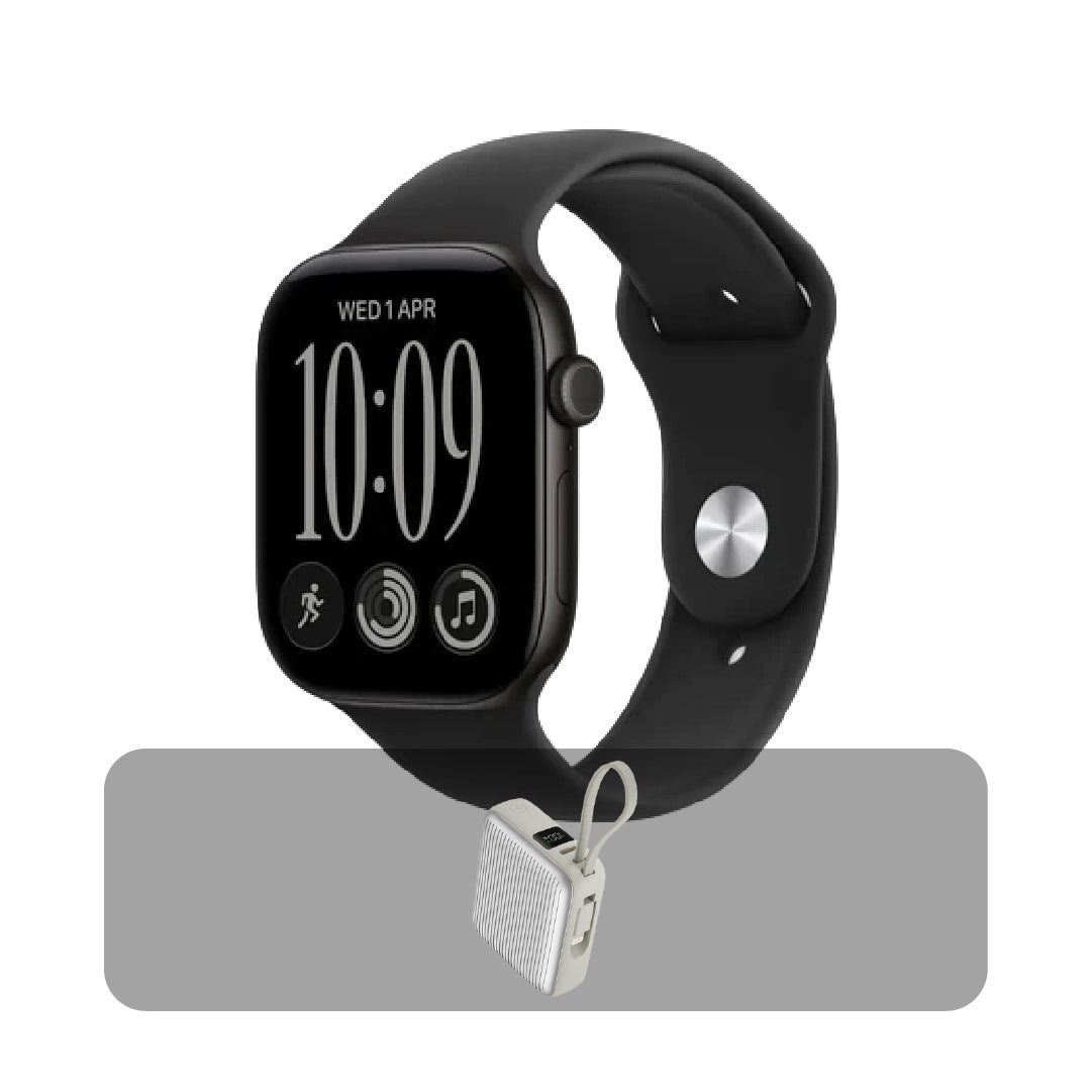 Apple Watch Series 12 GPS 46mm Black with Black Sport Band M/L + Bundle Offer