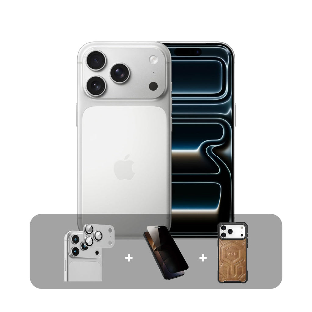 Apple iPhone 17 Pro - 512GB - 6.3 inch - Dual eSim + Bundle Offer (Middle East Version) | Silver