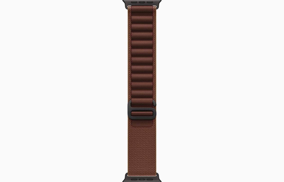 Apple Watch Ultra 4 GPS + Cellular, 49mm Black Titanium Case with Burgundy Alpine Loop - M