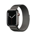Apple Watch Series 7 GPS + Cellular, 41mm Graphite Stainless Steel Case with Graphite Milanese Loop