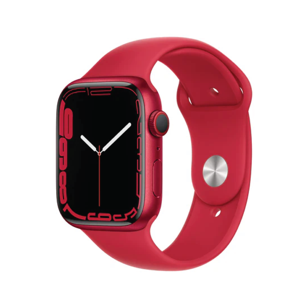 Apple Watch Series 7 GPS + Cellular, 45mm Red Aluminium Case with Red Sport Band - Regular