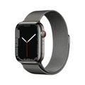 Apple Watch Series 7 GPS + Cellular, 45mm Graphite Stainless Steel Case with Graphite Milanese Loop