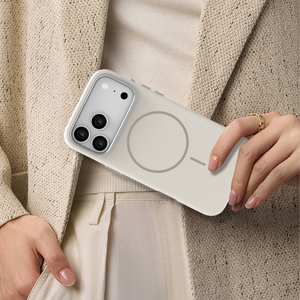 LZEL Magnexin Silicone Case for iPhone 17 Pro | Gardenia