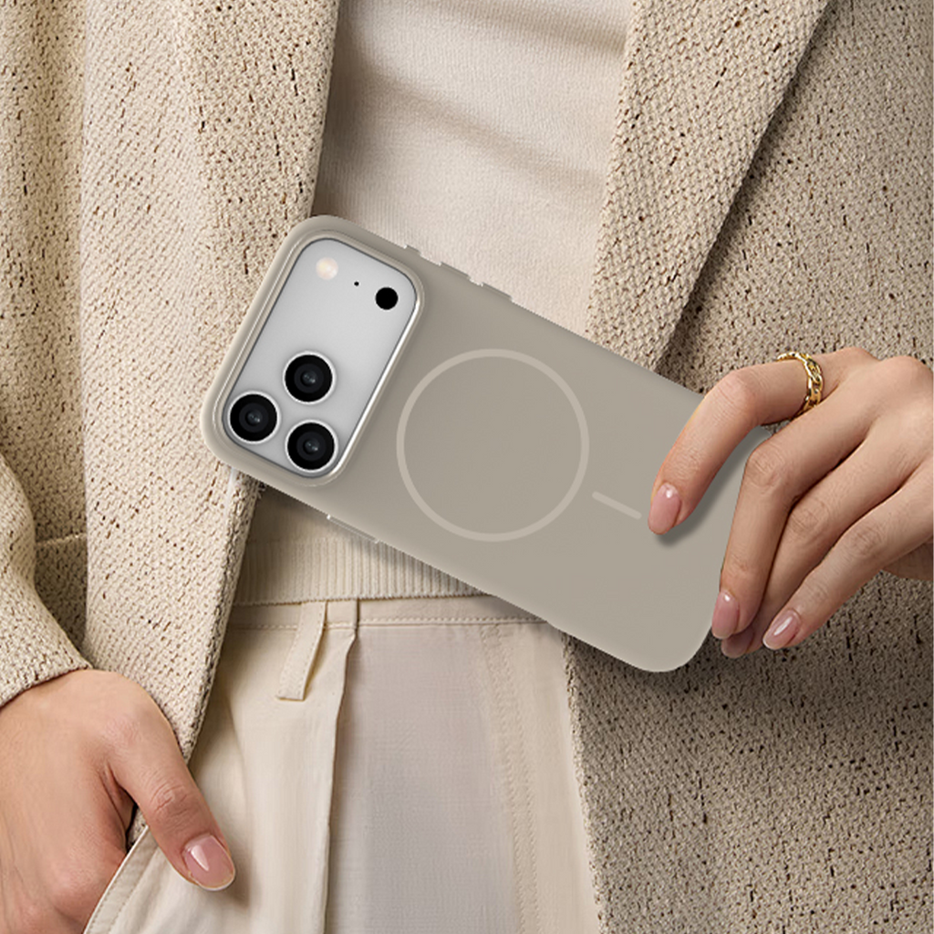 LZEL Magnexin Silicone Case for iPhone 17 Pro | Titanium