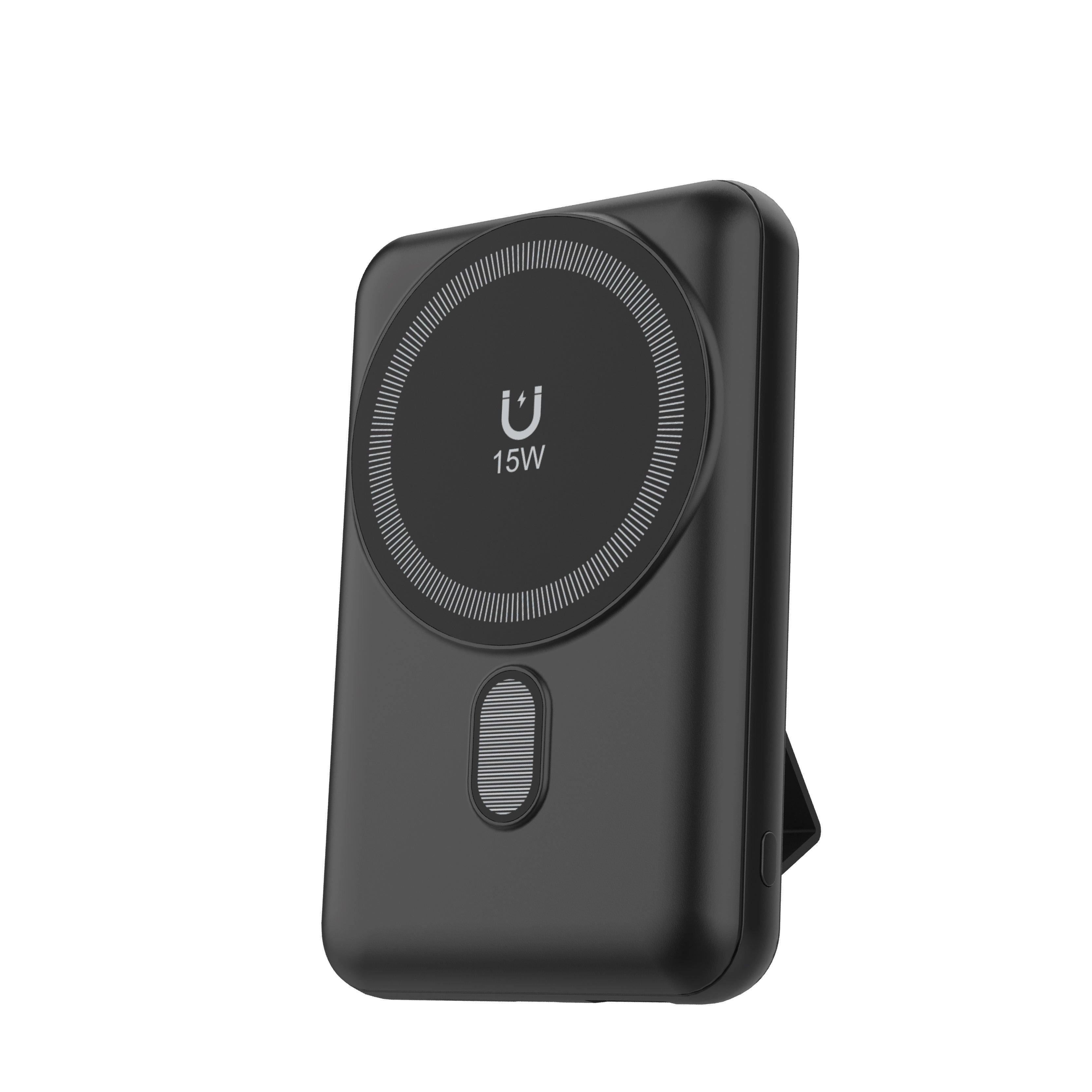 LZEL MagNexus Wave Series 5000mAh MagSafe Mini Power Bank 15W Wireless Fast Charger | Black