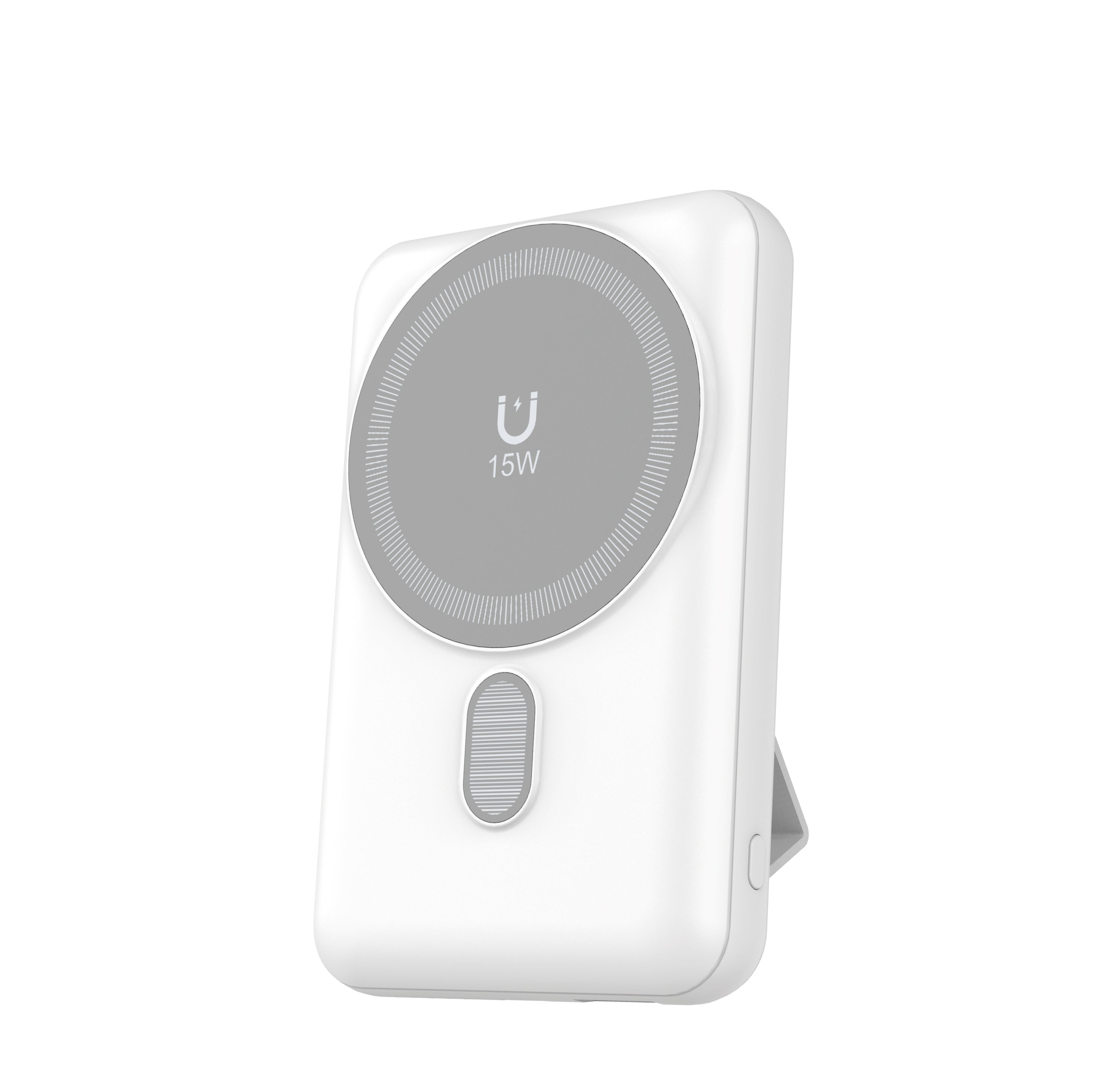 LZEL MagNexus Wave Series 5000mAh MagSafe Mini Power Bank 15W Wireless Fast Charger | White