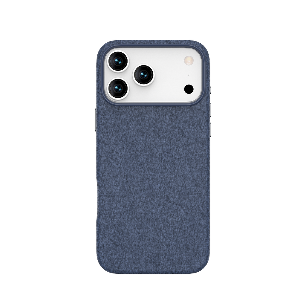 LZEL MagOrbio Leather Case for iPhone 17 Pro | Navy Blue
