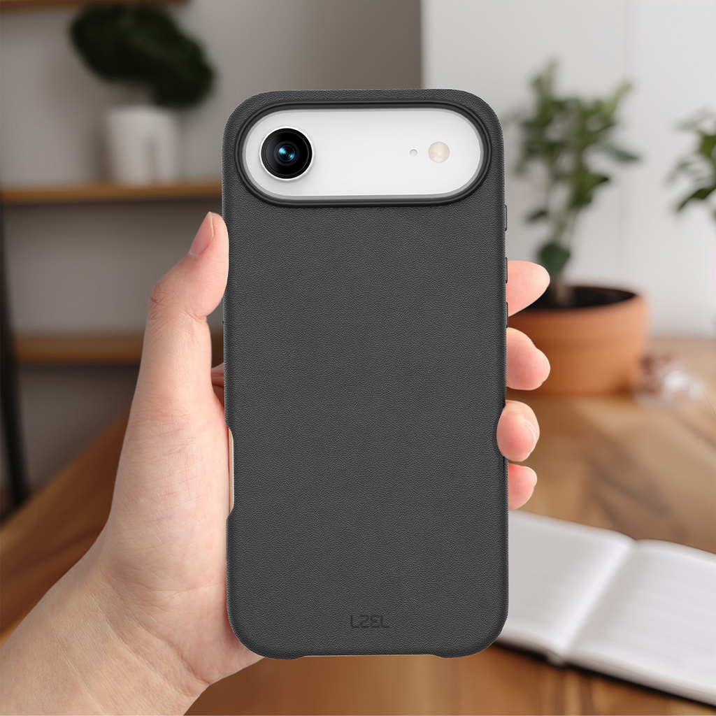 LZEL MagOrbio Leather Case for iPhone Air | Black