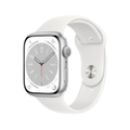 Apple Watch Series 8 GPS 45mm Silver Aluminium Case with White Sport Band - Regular