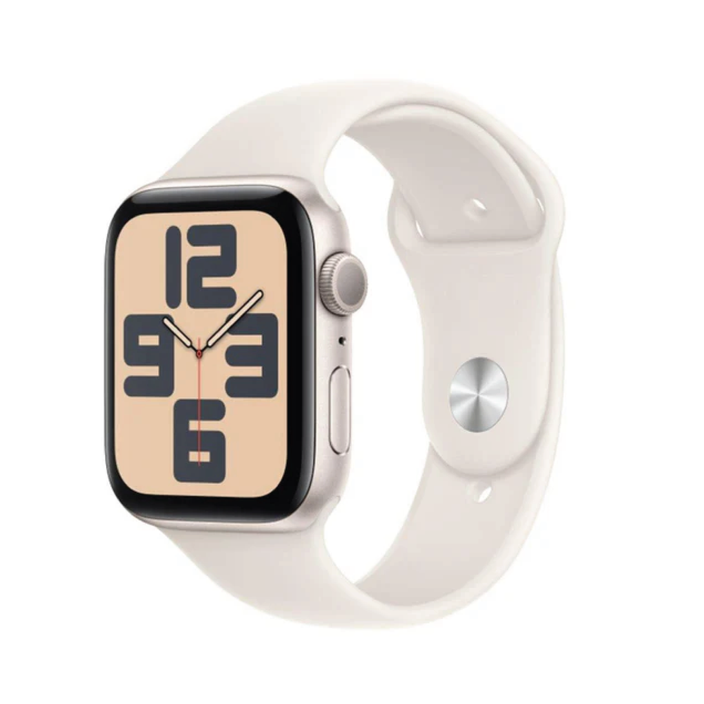 Apple Watch SE GPS 44mm Starlight Aluminum Case with Starlight Sport Band - M/L