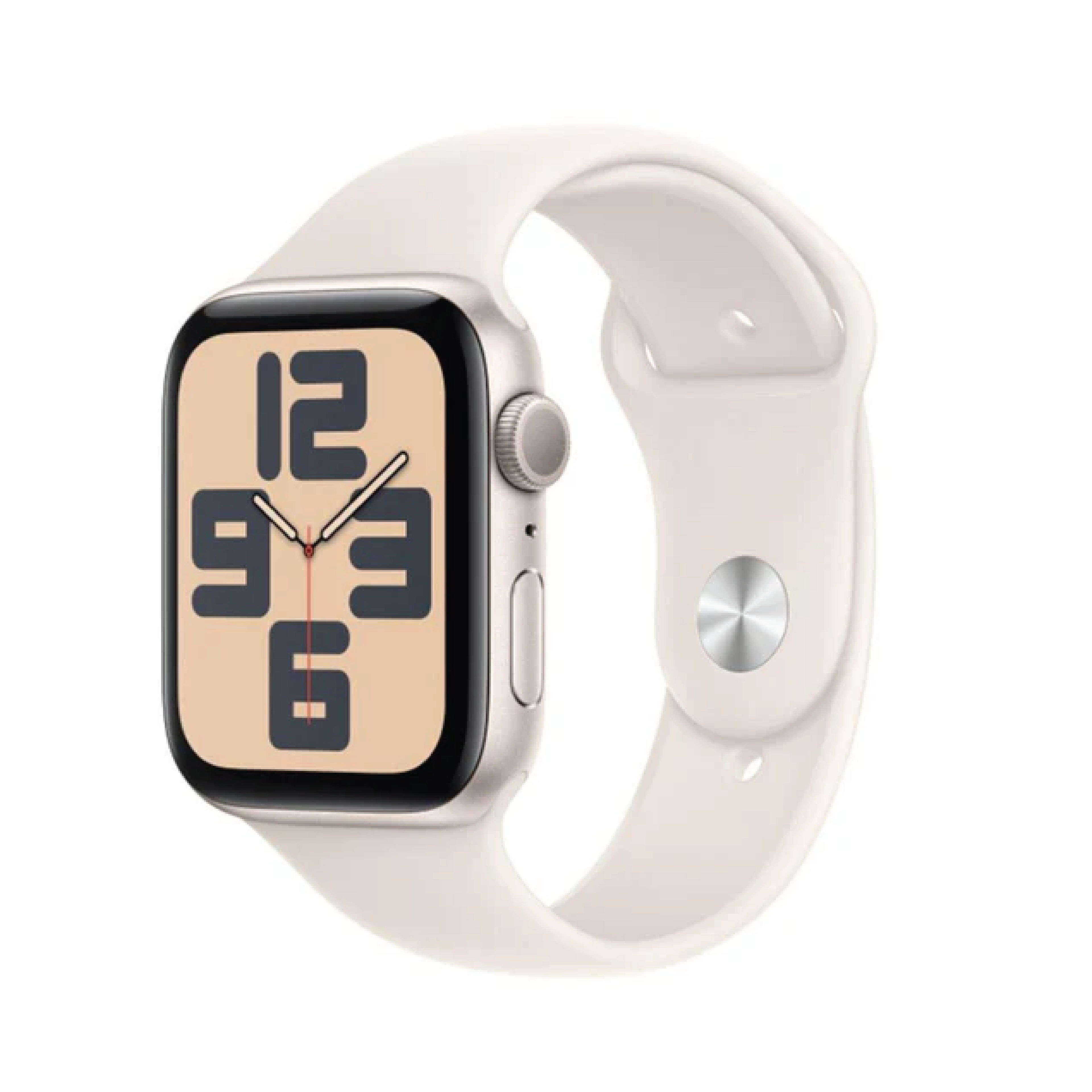 Apple Watch SE GPS + Cellular 44mm Starlight Aluminum Case with Starlight Sport Band - M/L