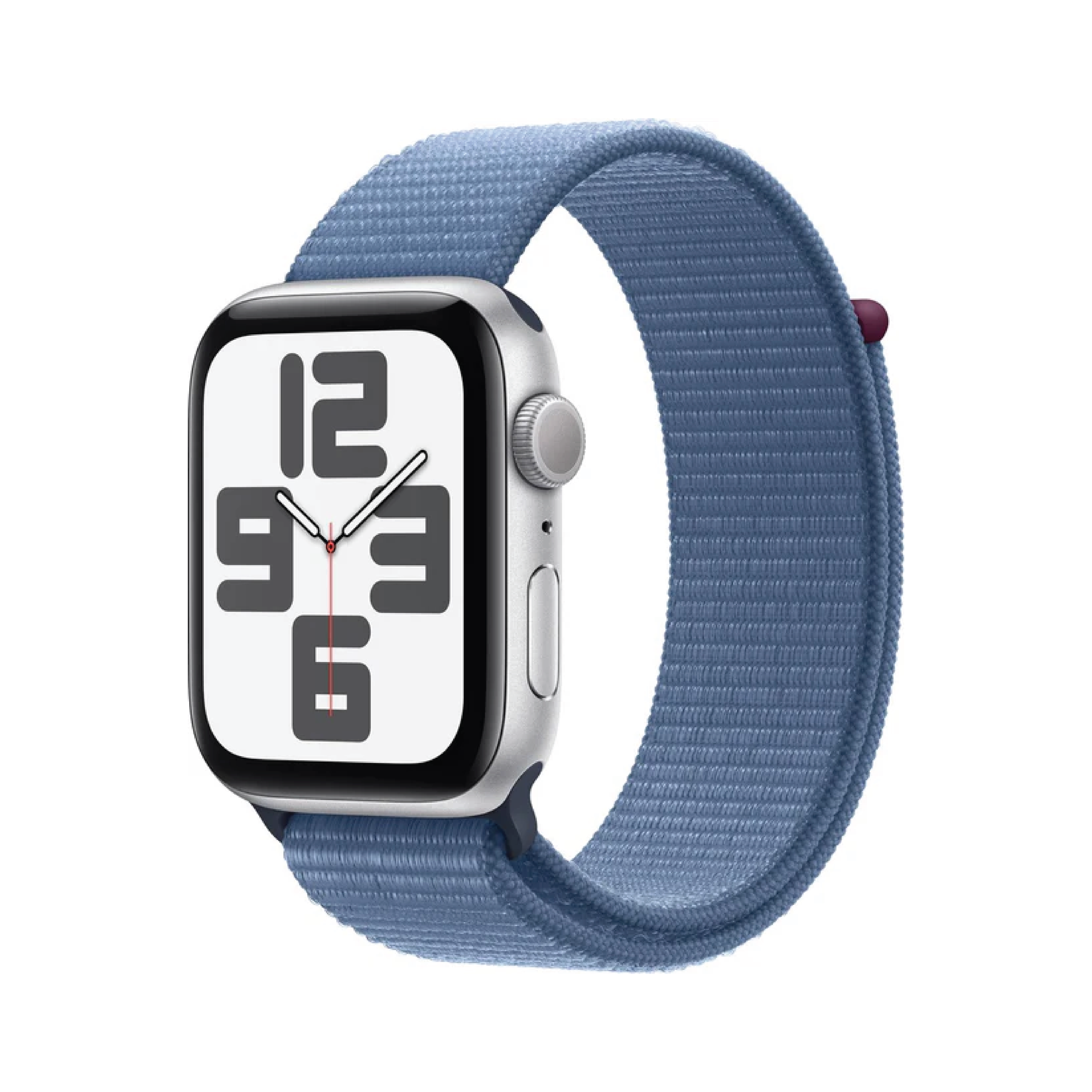 Apple Watch SE GPS + Cellular 44mm Silver Aluminum Case with Winter Blue Sport Loop