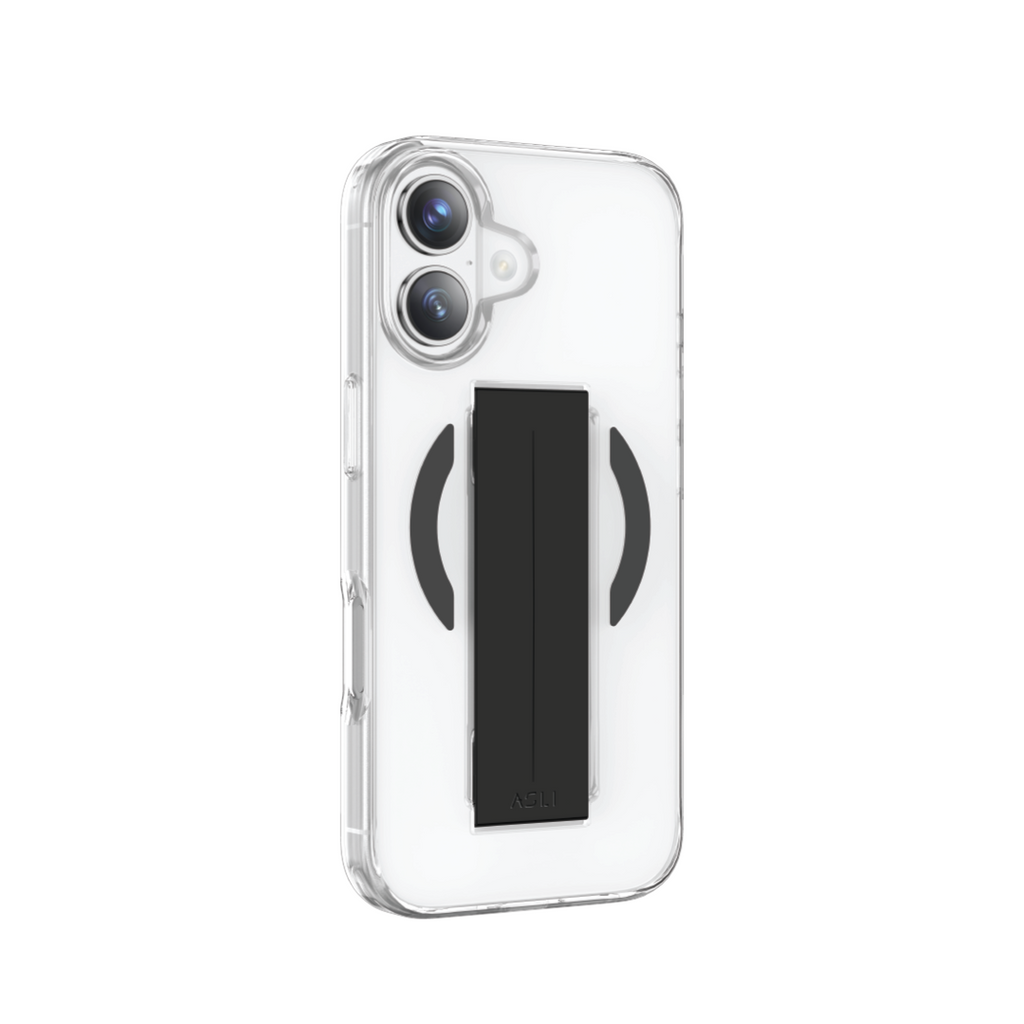 Asli Global MagTrox Siliox Grip Transparent MagSafe Case for iPhone 17 | Black