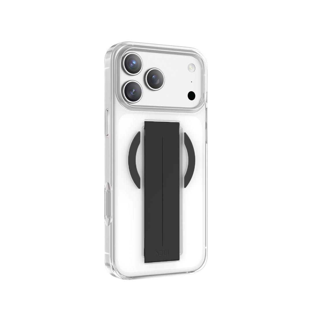 Asli Global MagTrox Siliox Grip Transparent MagSafe Case for iPhone 17 Pro | Black