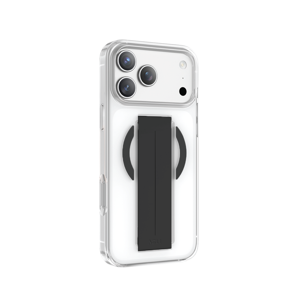 Asli Global MagTrox Siliox Grip Transparent MagSafe Case for iPhone 17 Pro Max | Black