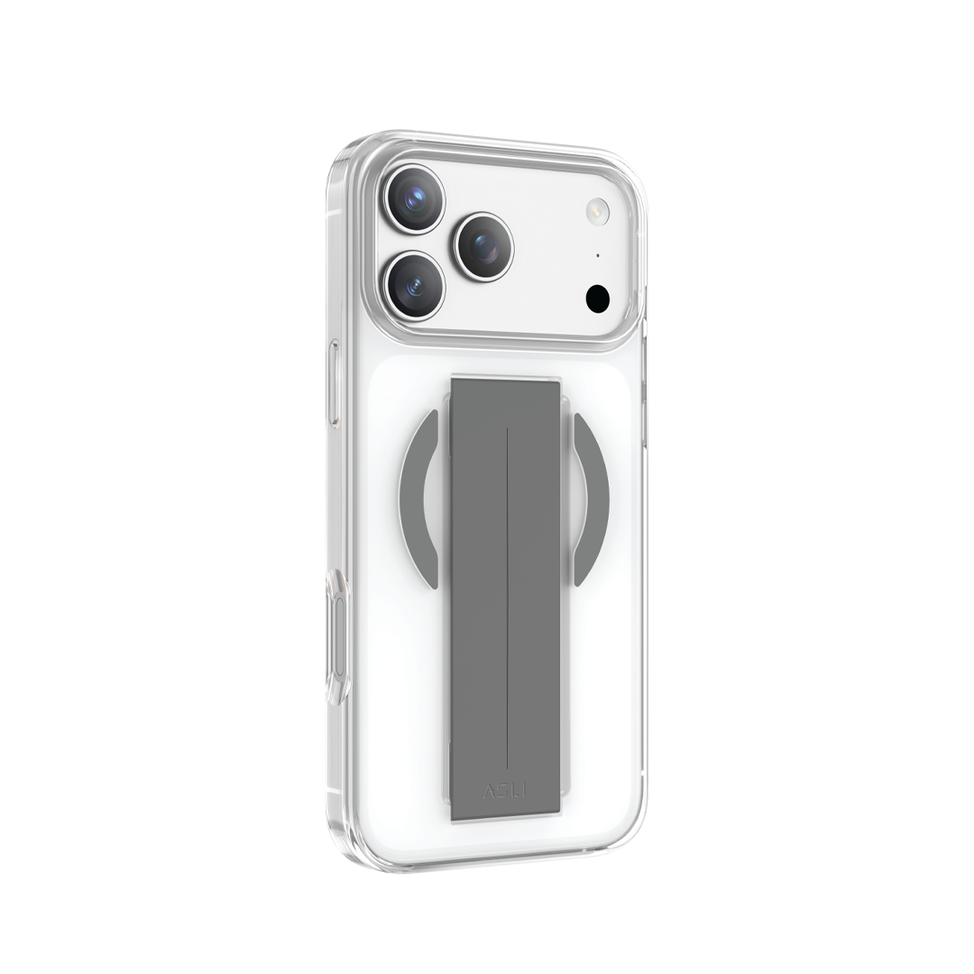 Asli Global MagTrox Siliox Grip Transparent MagSafe Case for iPhone 17 Pro | Natural Titanium
