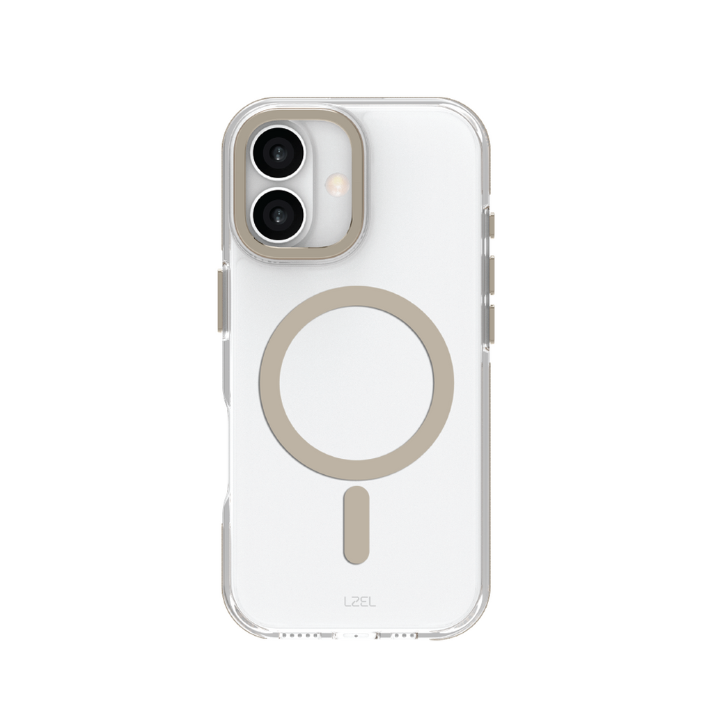 LZEL MagVecto Armor Case for iPhone 17 | Clear + Titanium