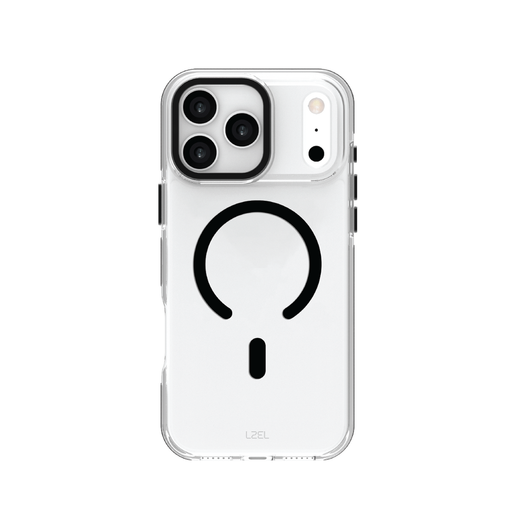 LZEL MagVecto Armor Case for iPhone 17 Pro Max | Clear + Black