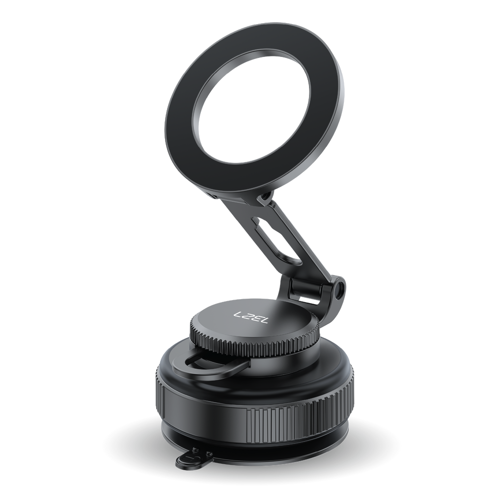 LZEL MagVortex Edge Vacuum Suction Phone Holder 360° Rotation | Black