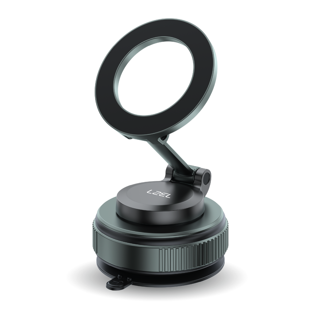 LZEL Magvortex Flex Vacuum Suction Phone Holder 360 Rotation | Black