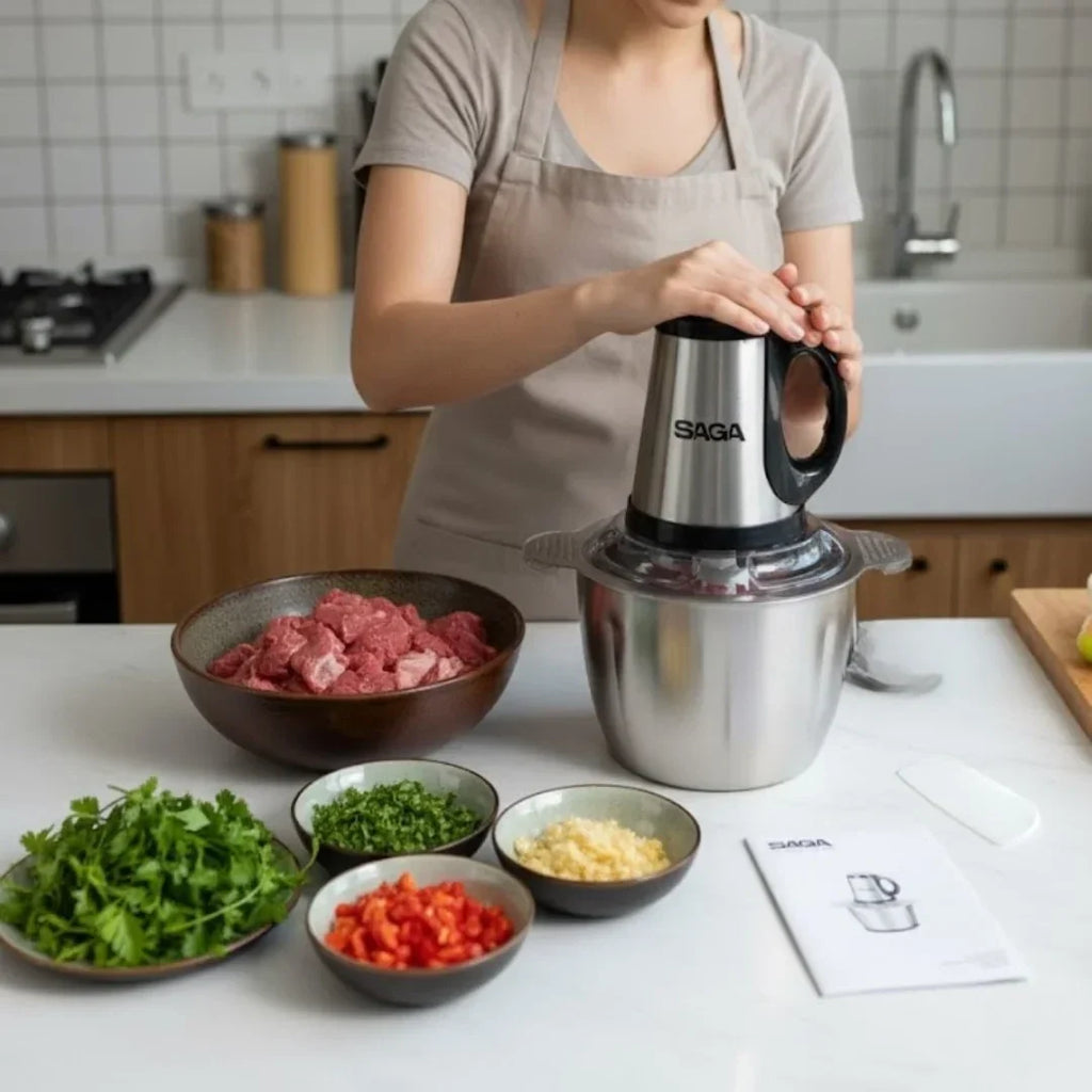 SAGA SG-2614 Food Processor with 4L Capacity and 1000W Power