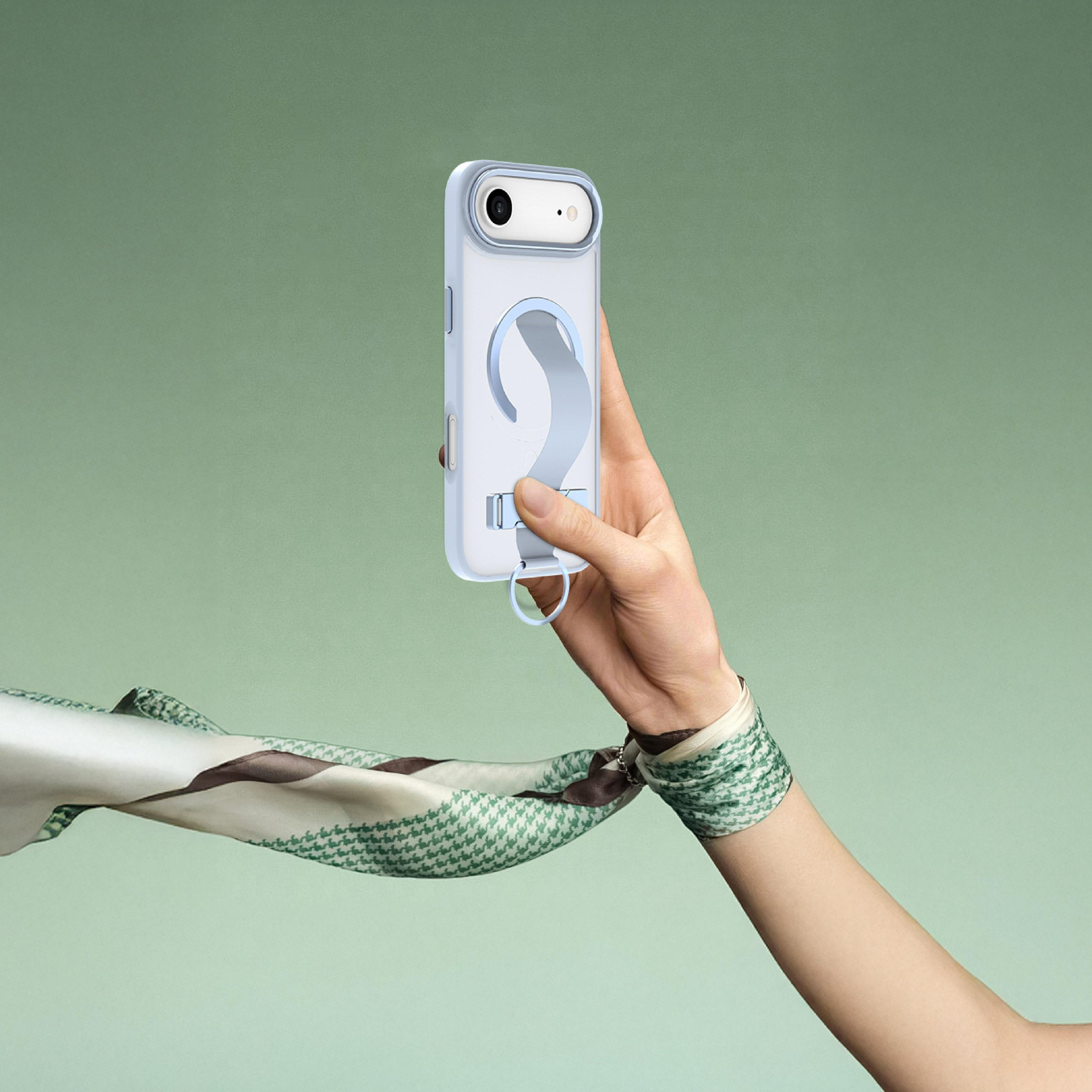 LZEL MagMatte Grip Case for iPhone Air | Light Blue