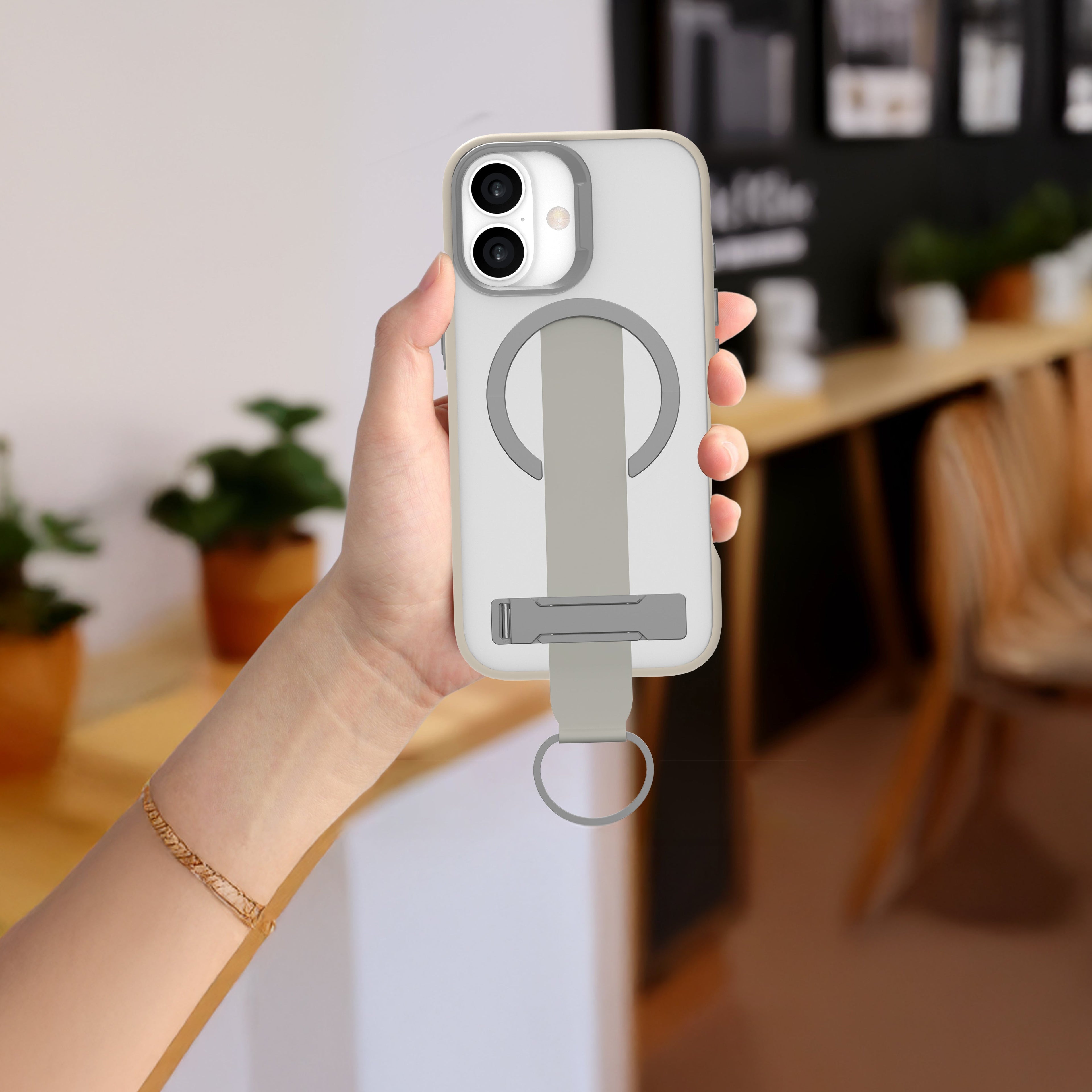 LZEL MagMatte Grip Case for iPhone 17 | Titanium