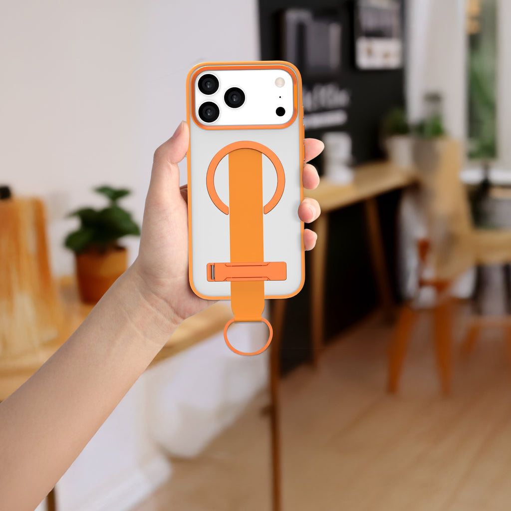 LZEL MagMatte Grip Case for iPhone 17 Pro | Papaya Orange