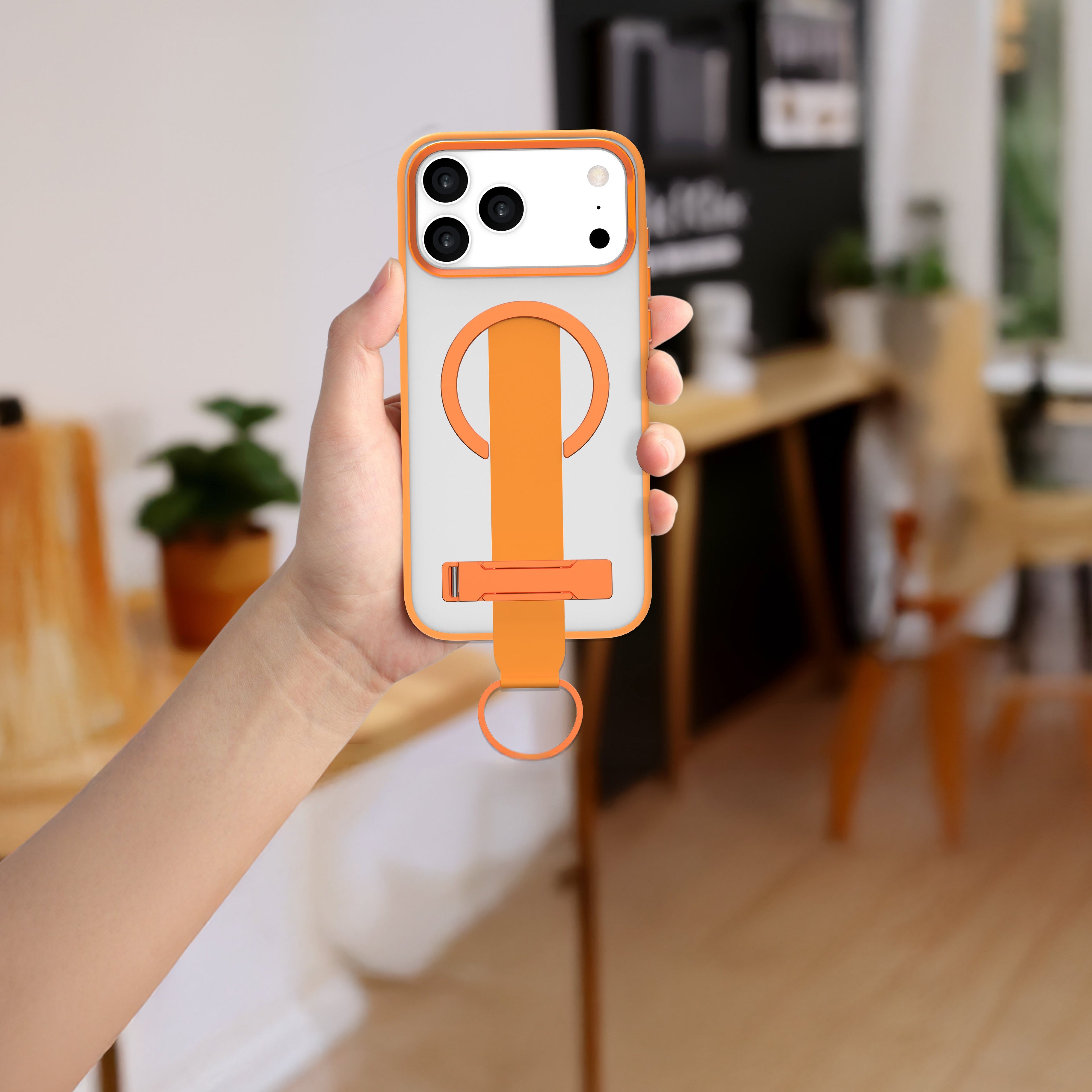 LZEL MagMatte Grip Case for iPhone 17 Pro | Papaya Orange
