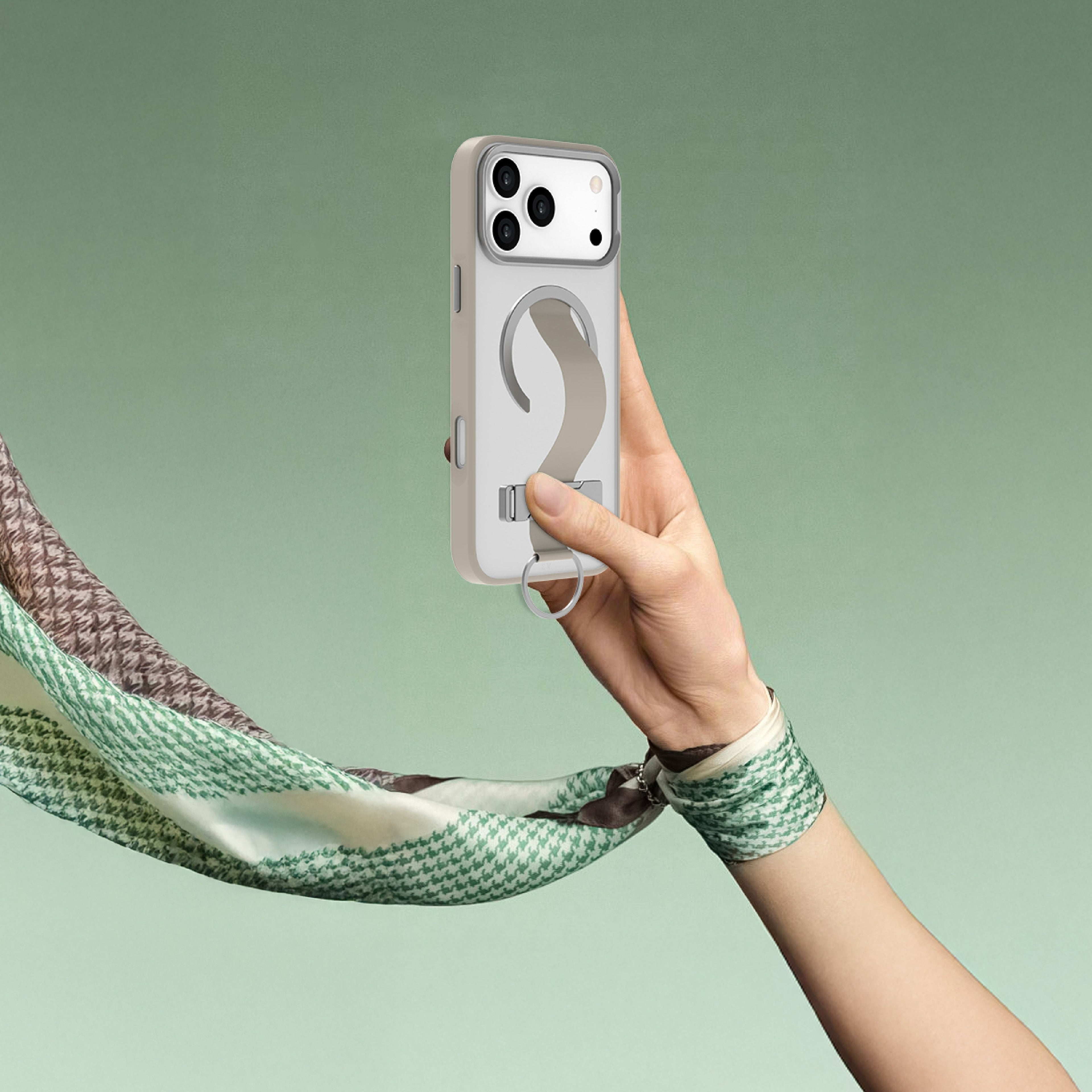 LZEL MagMatte Grip Case for iPhone 17 Pro | Titanium