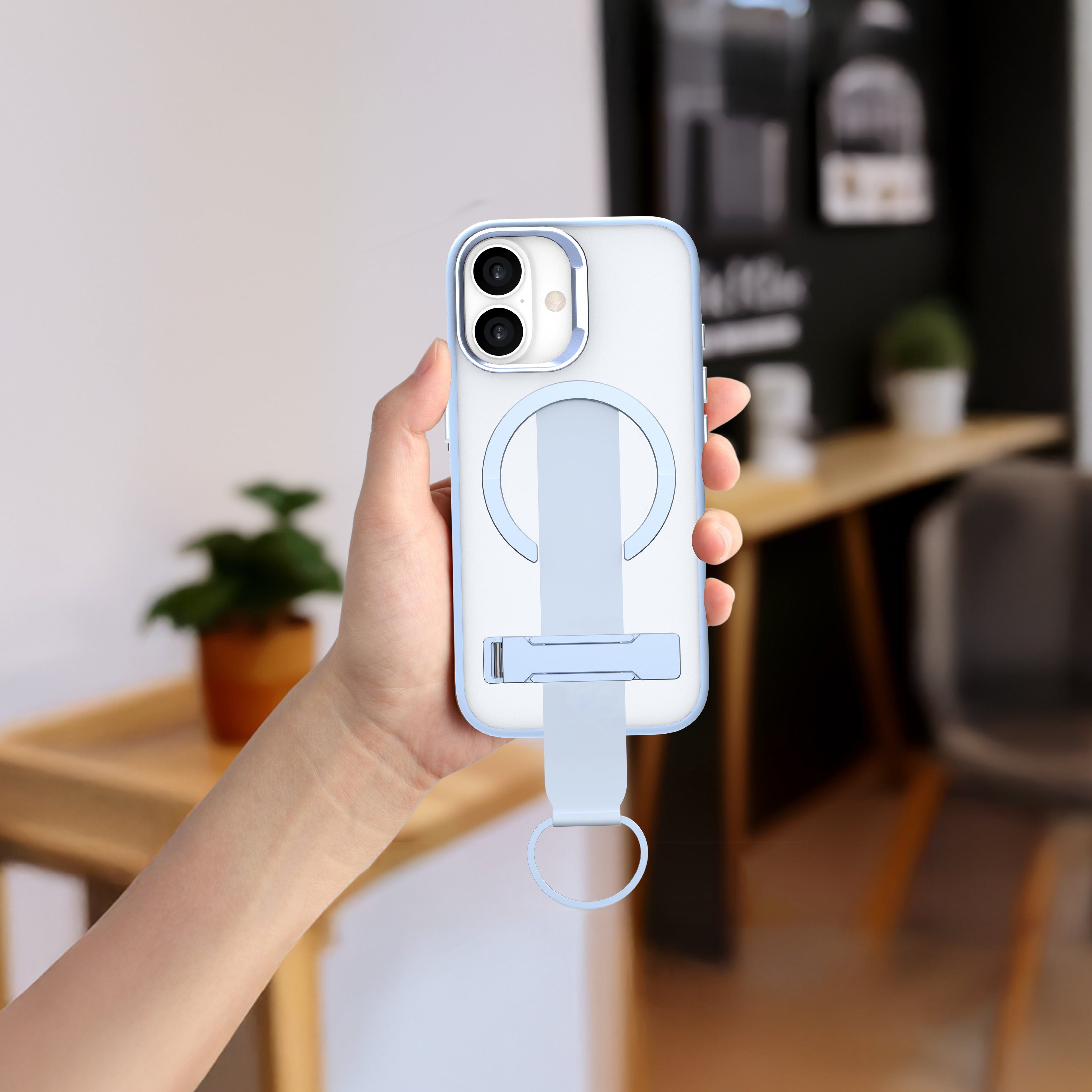 LZEL MagMatte Grip Case for iPhone 17 | Light Blue