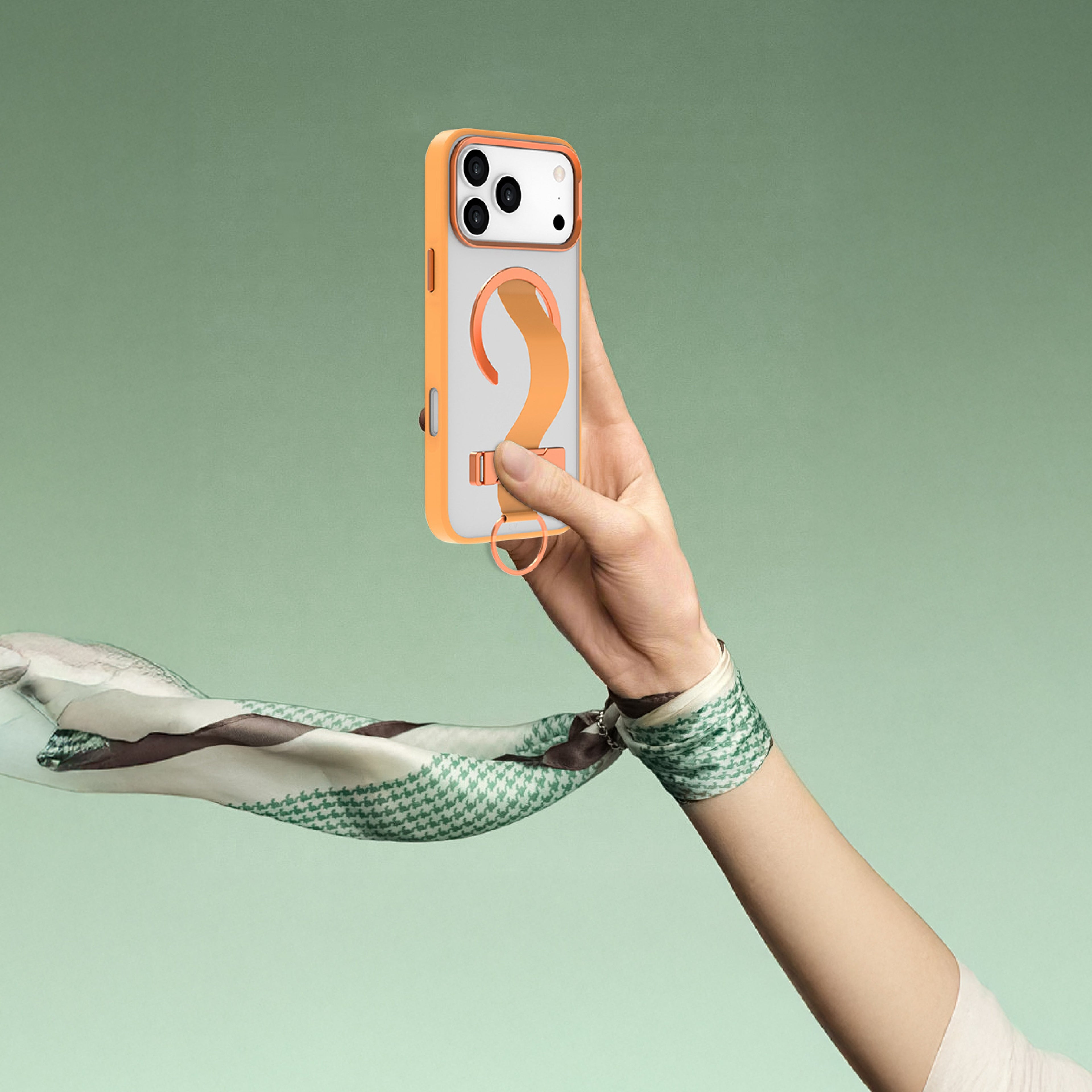 LZEL MagMatte Grip Case for iPhone 17 Pro Max | Papaya Orange