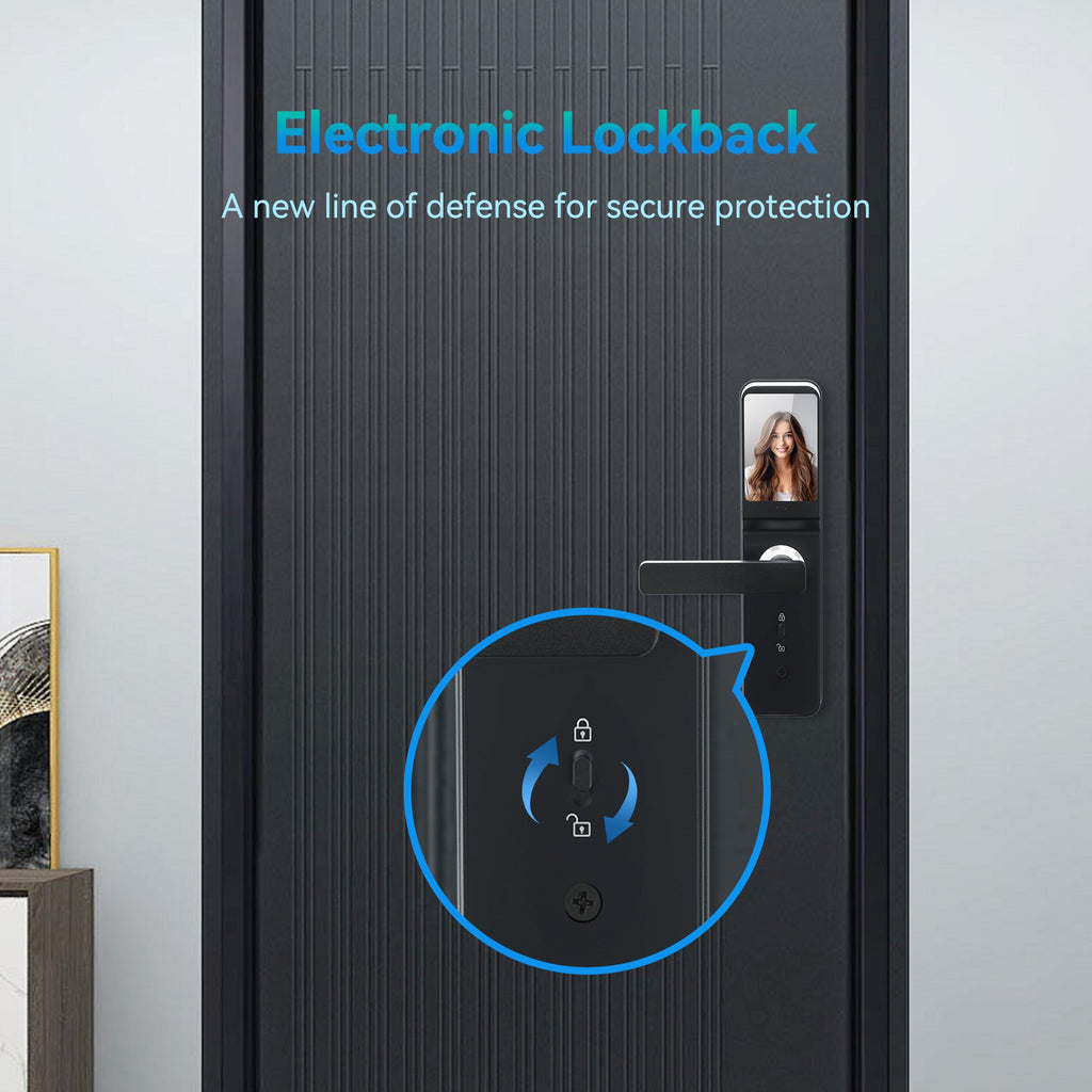 LZEL Smart Door Lock ZSN010 | 3D Facial Recognition, Fingerprint, Password, IC Card & Remote Unlock