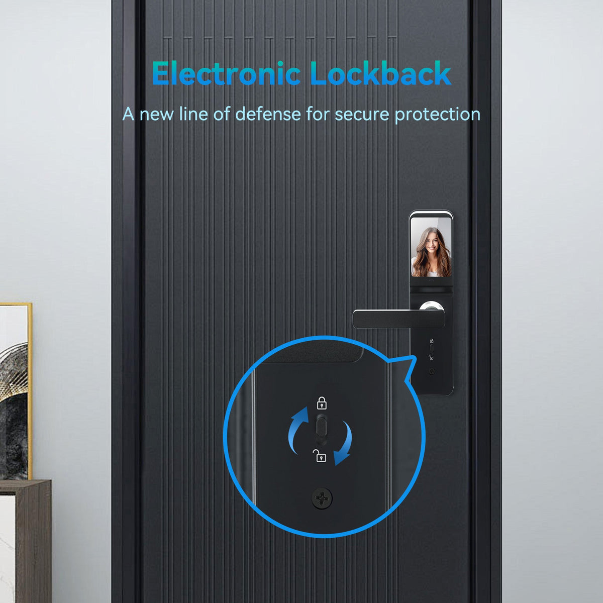 LZEL Smart Door Lock ZSN010 | 3D Facial Recognition, Fingerprint, Password, IC Card & Remote Unlock