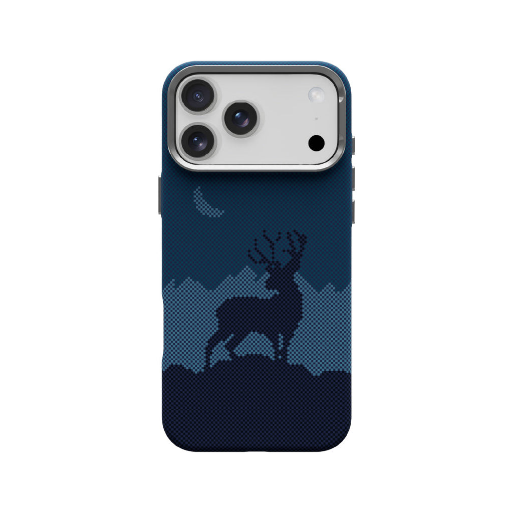 LZEL MagCarbon Deer Cover for iPhone 17 Pro Max | Navy Deer