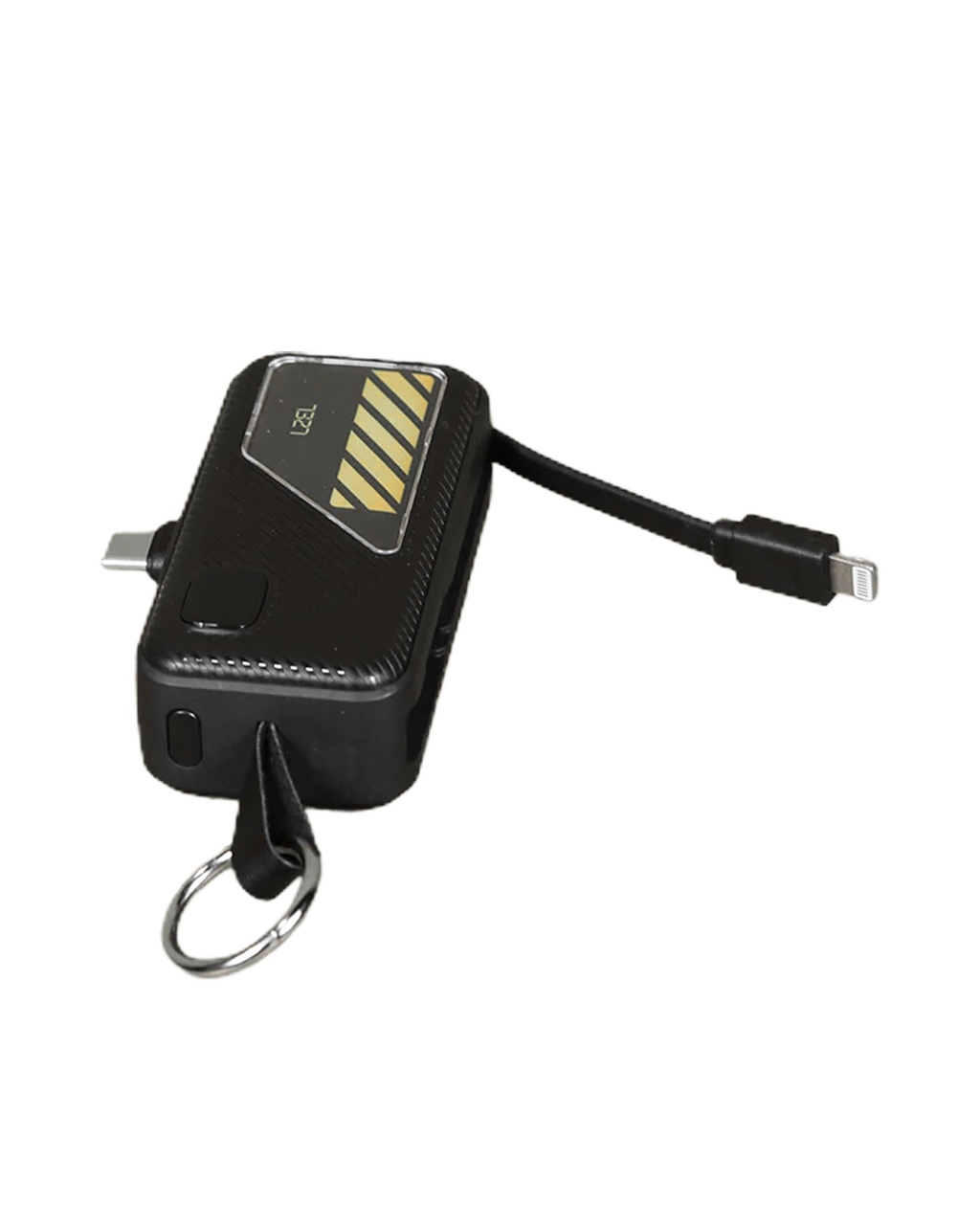 LZEL NanoFlux Charger Mini – 5,000mAh PD Type-C Power Bank with Built-in Lightning Cable | Black