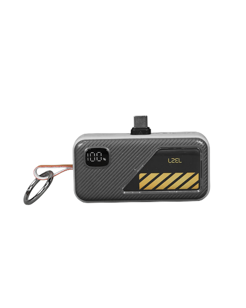 LZEL NanoFlux Charger Mini – 5,000mAh PD Type-C Power Bank with Built-in Lightning Cable | Gray