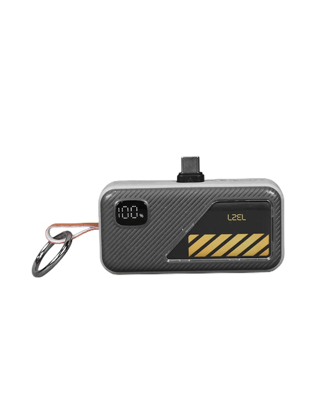LZEL NanoFlux Charger Mini – 5,000mAh PD Type-C Power Bank with Built-in Lightning Cable | Gray
