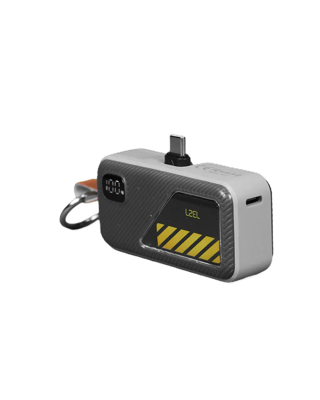 LZEL NanoFlux Charger Mini – 5,000mAh PD Type-C Power Bank with Built-in Lightning Cable | Gray