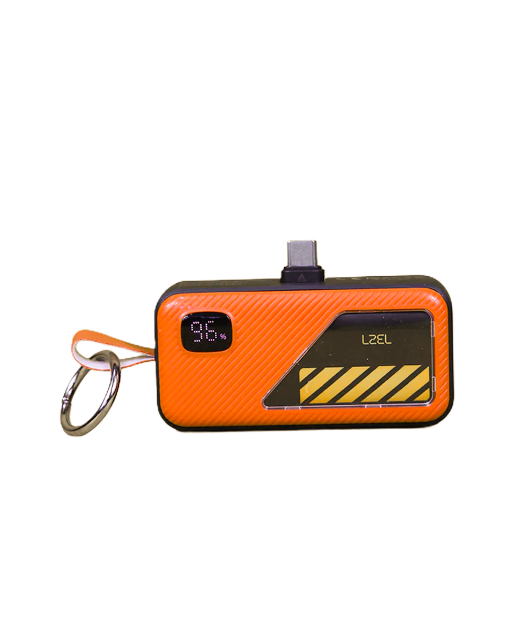 LZEL NanoFlux Charger Mini – 5,000mAh PD Type-c Power Bank with Built-in Lightning Cable | Orange
