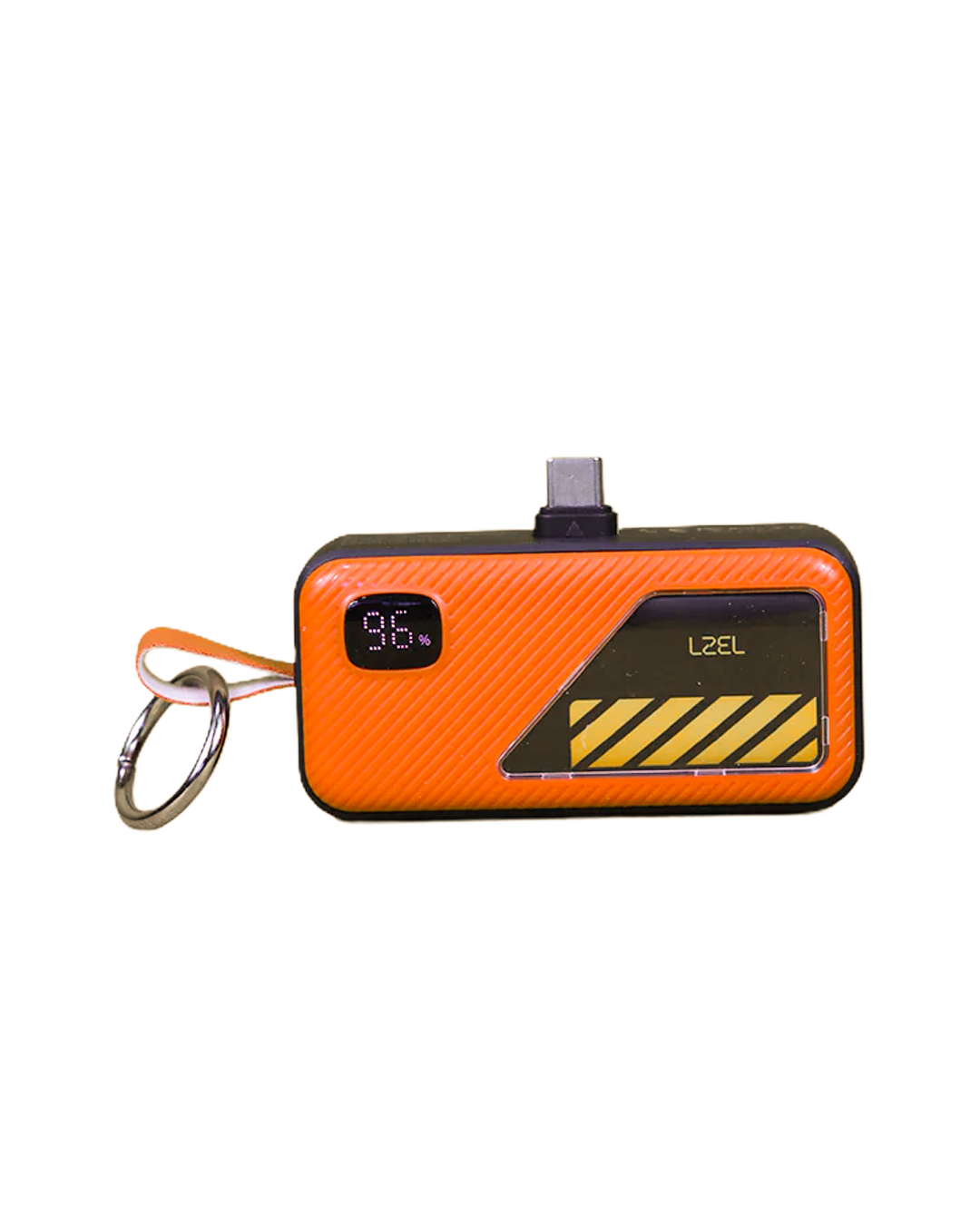LZEL NanoFlux Charger Mini – 5,000mAh PD Type-c Power Bank with Built-in Lightning Cable | Orange