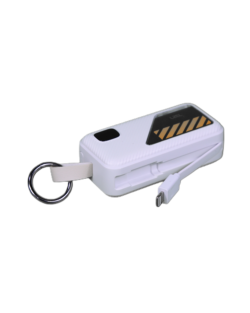 LZEL NanoFlux Charger Mini – 5,000mAh PD Type-C Power Bank with Built-in Lightning Cable | White